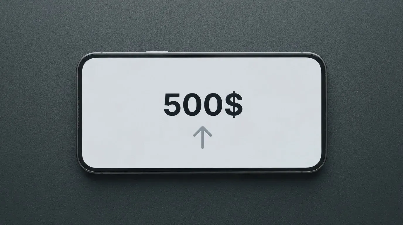 A phone showing a stablecoin transfer screen