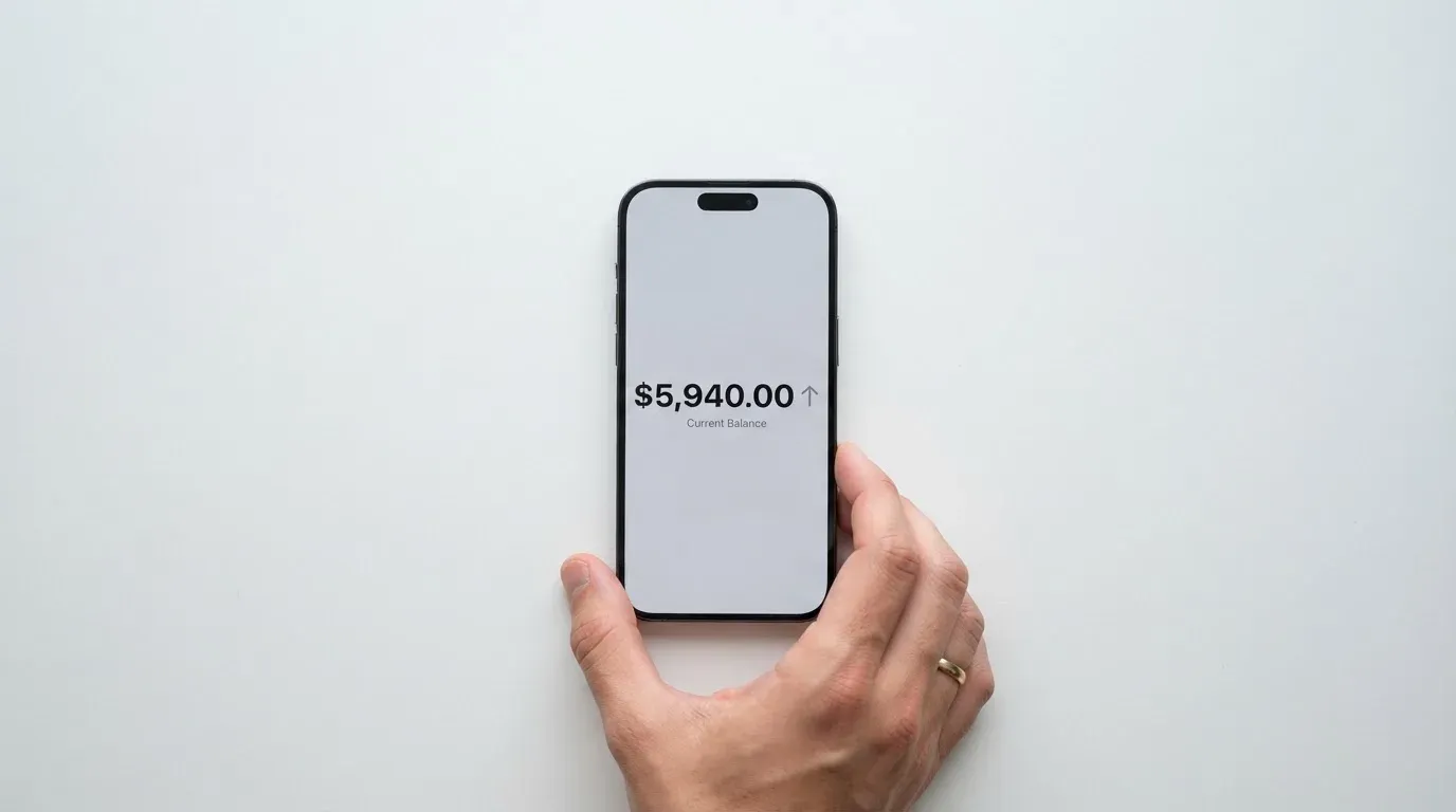 A phone showing a stablecoin transfer screen