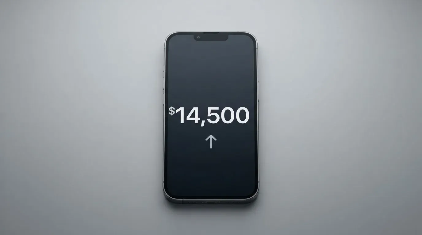 A phone showing a stablecoin transfer screen
