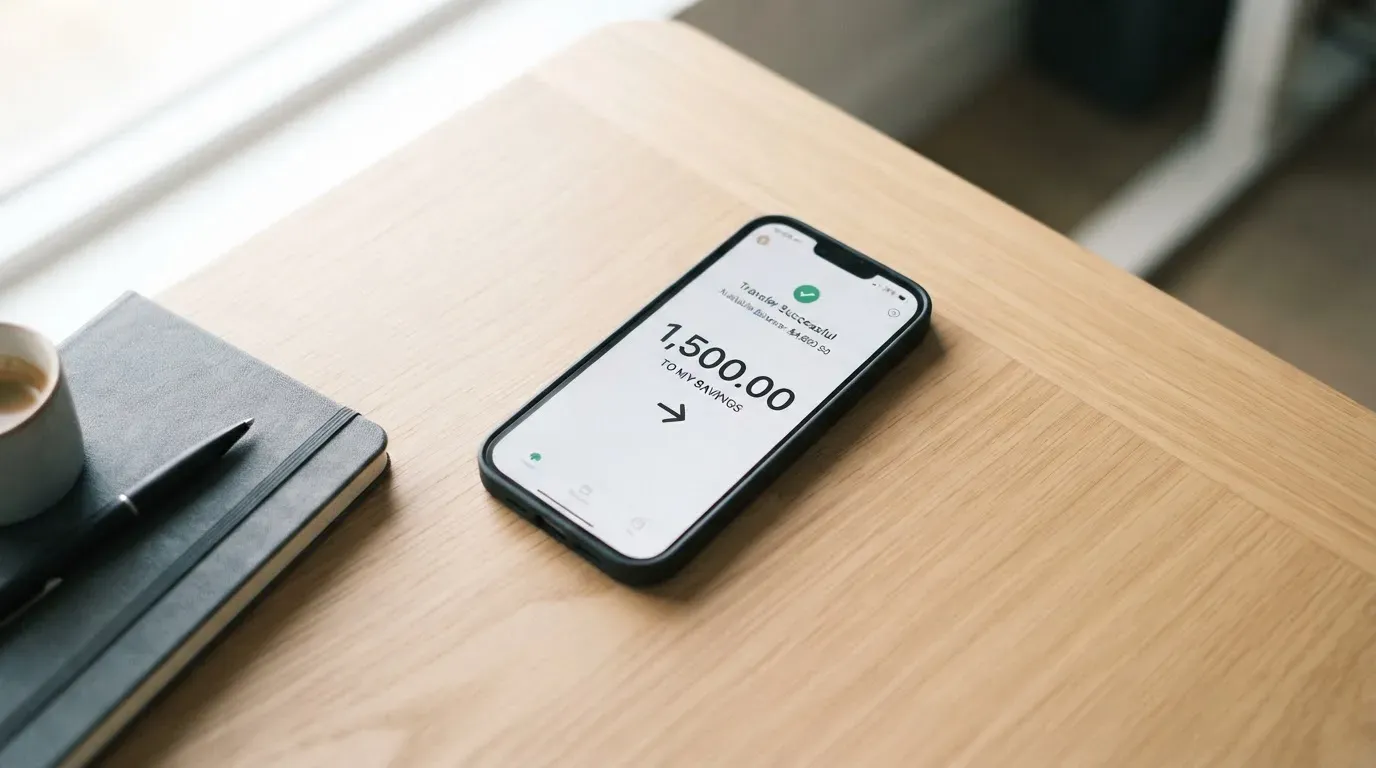 A phone showing a stablecoin transfer screen