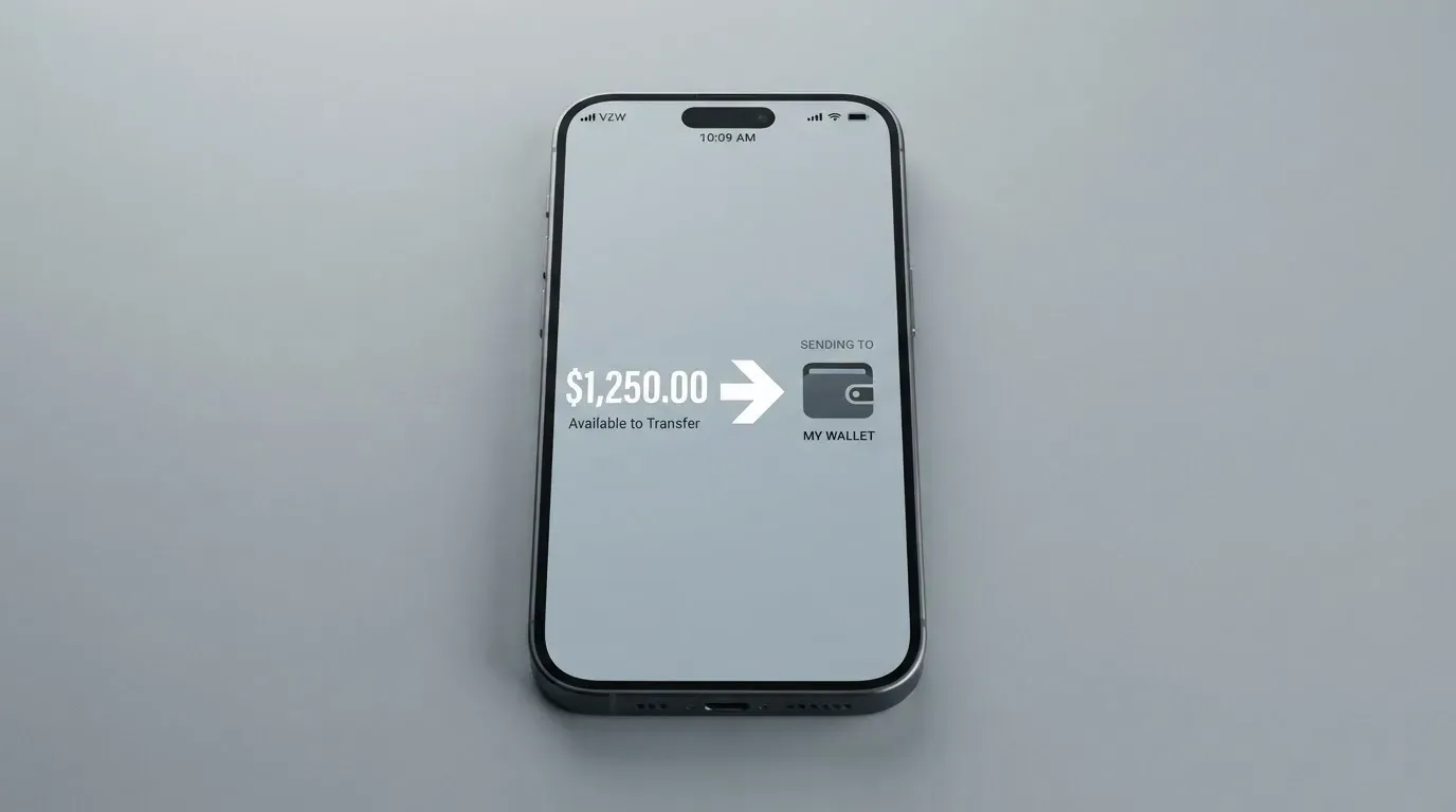 A phone showing a stablecoin transfer screen
