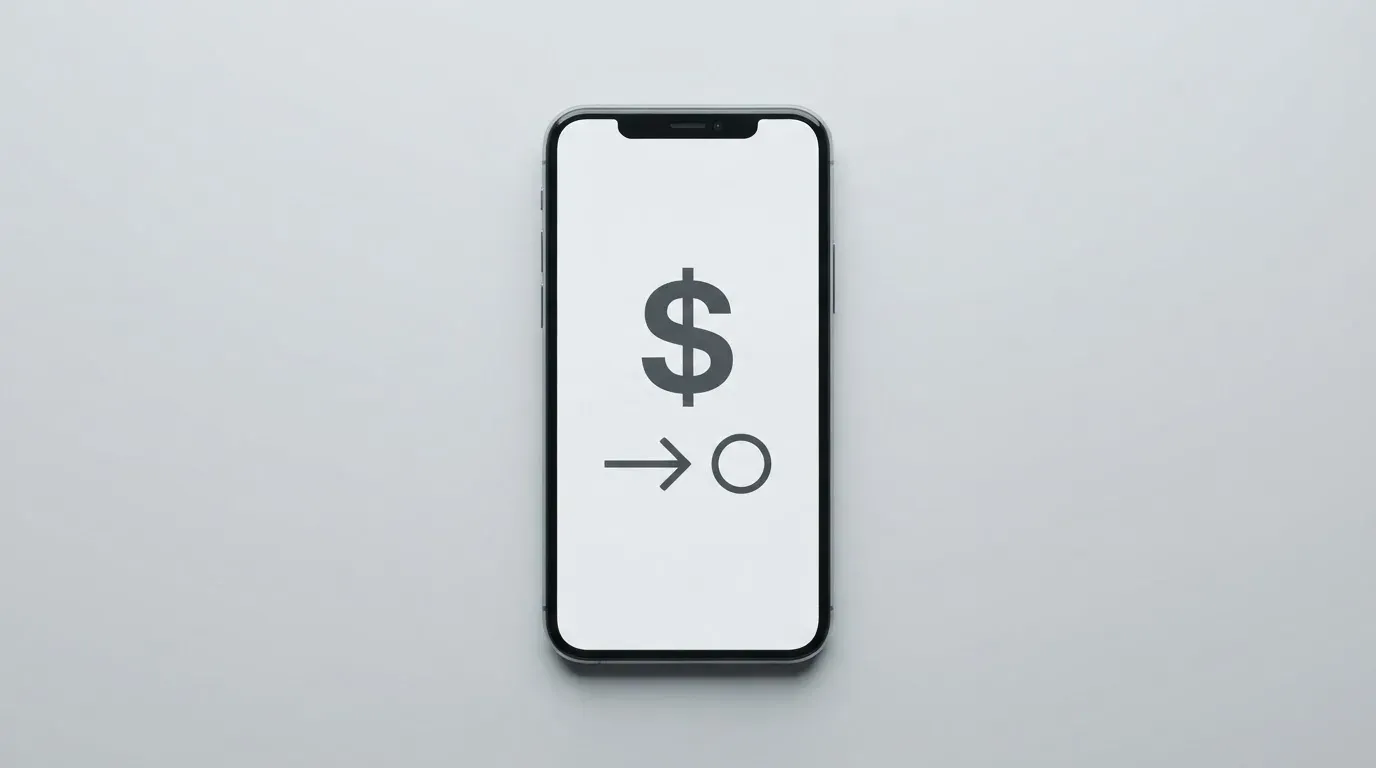 A phone showing a stablecoin transfer screen