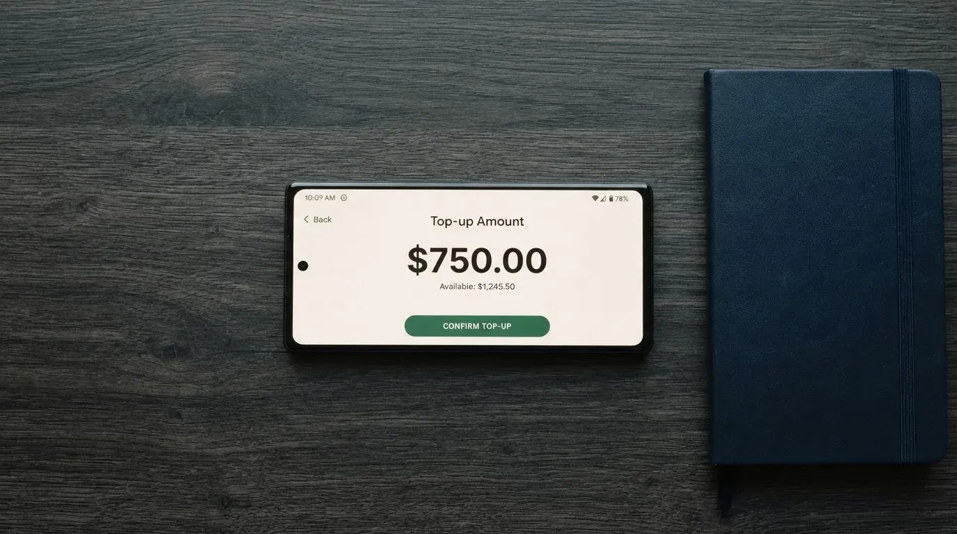 A phone showing a stablecoin transfer screen