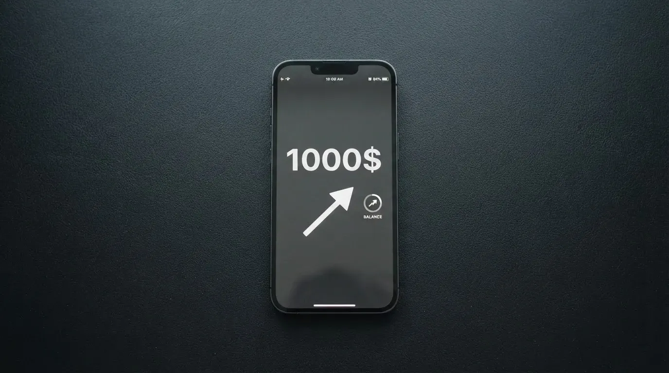 A phone showing a stablecoin transfer screen