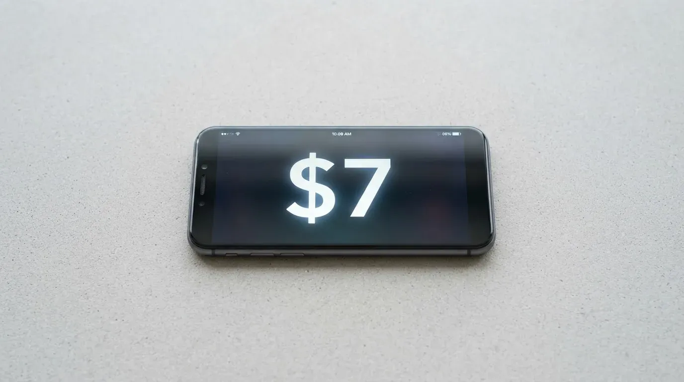 A phone showing a stablecoin transfer screen