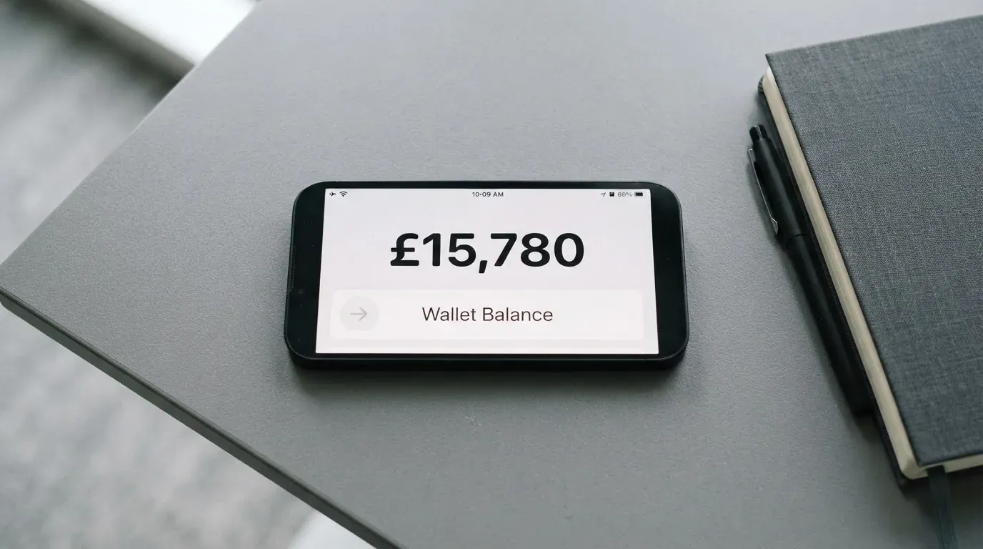A phone showing a stablecoin transfer screen