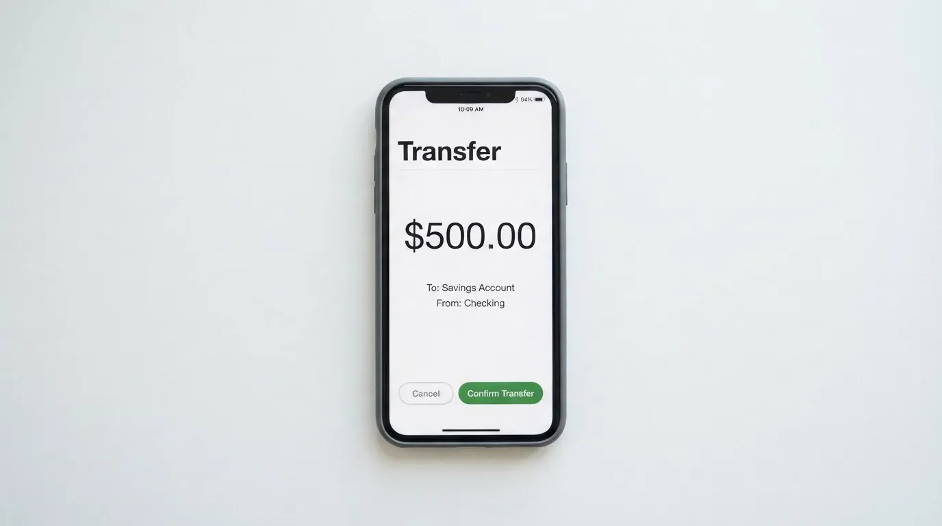 A phone showing a stablecoin transfer screen