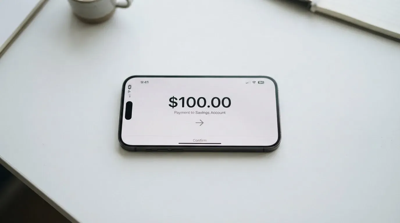 A phone showing a stablecoin transfer screen