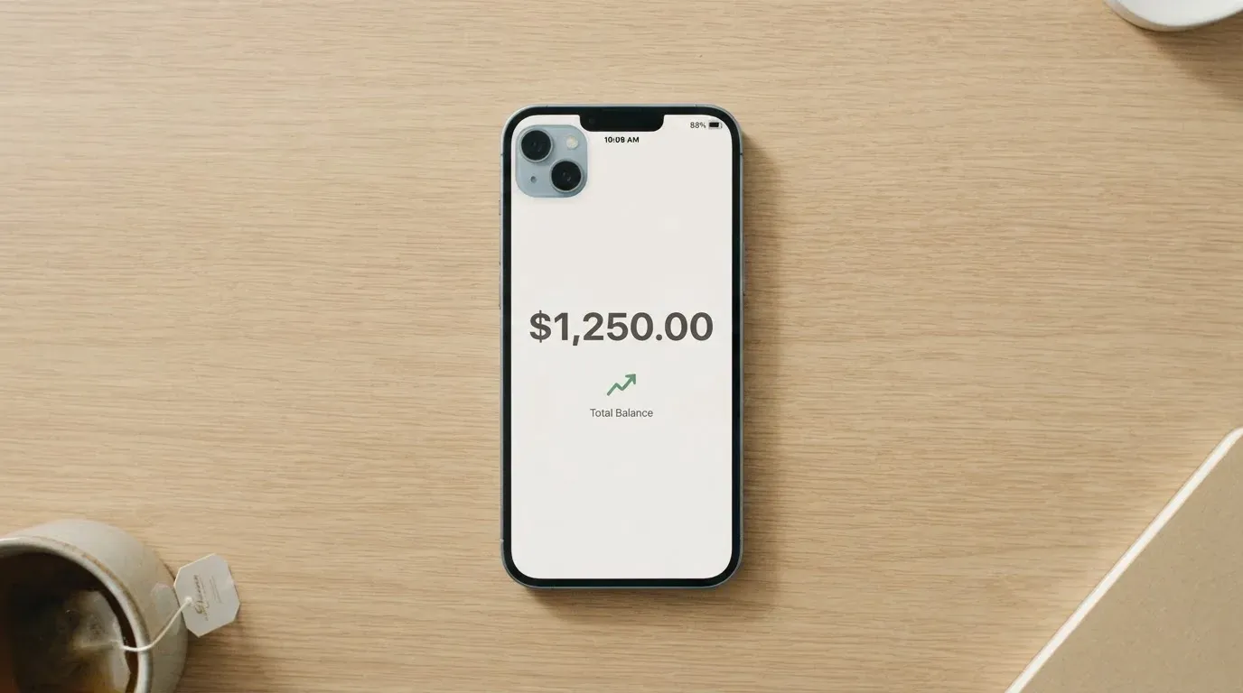 A phone showing a stablecoin transfer screen