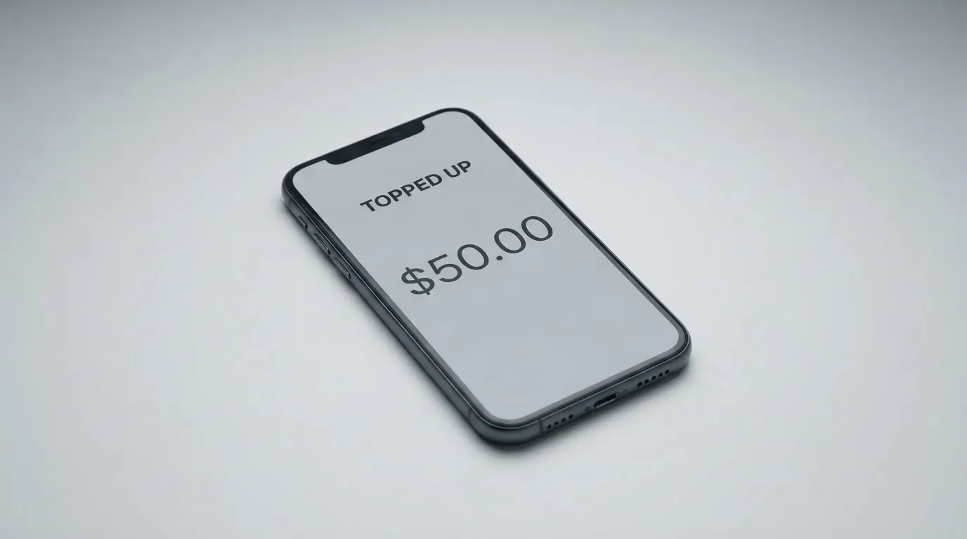 A phone showing a stablecoin transfer screen