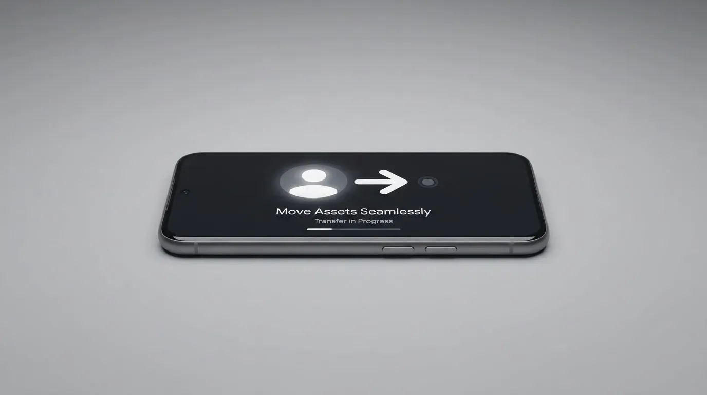 A phone showing a stablecoin transfer screen