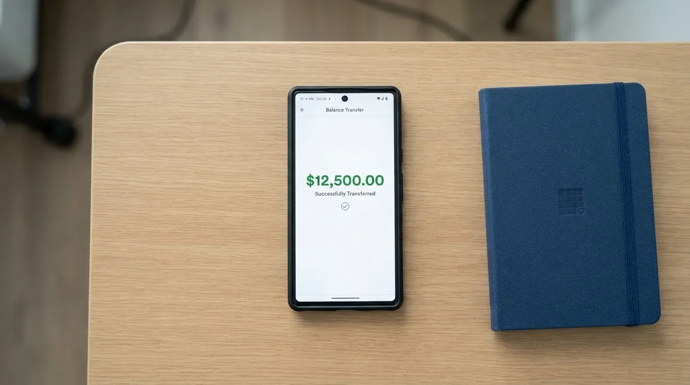A phone showing a stablecoin transfer screen