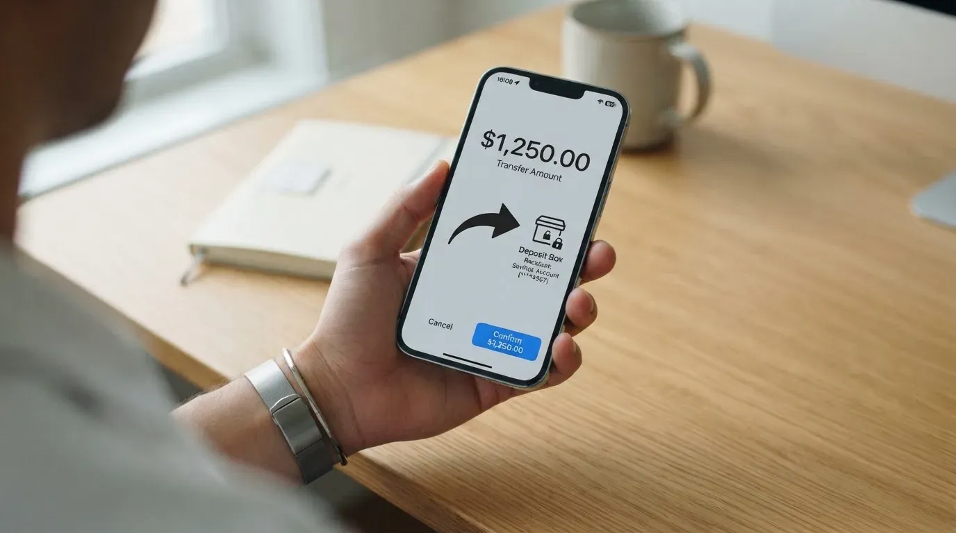 A phone showing a stablecoin transfer screen
