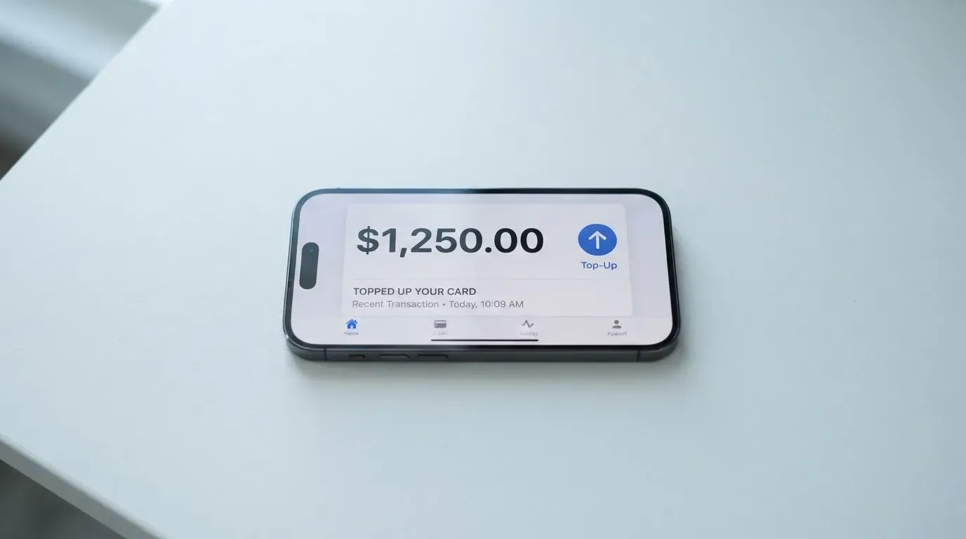 A phone showing a stablecoin transfer screen