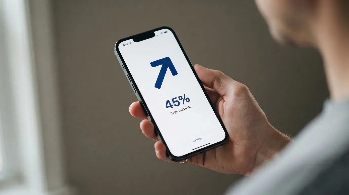 A phone showing a stablecoin transfer screen