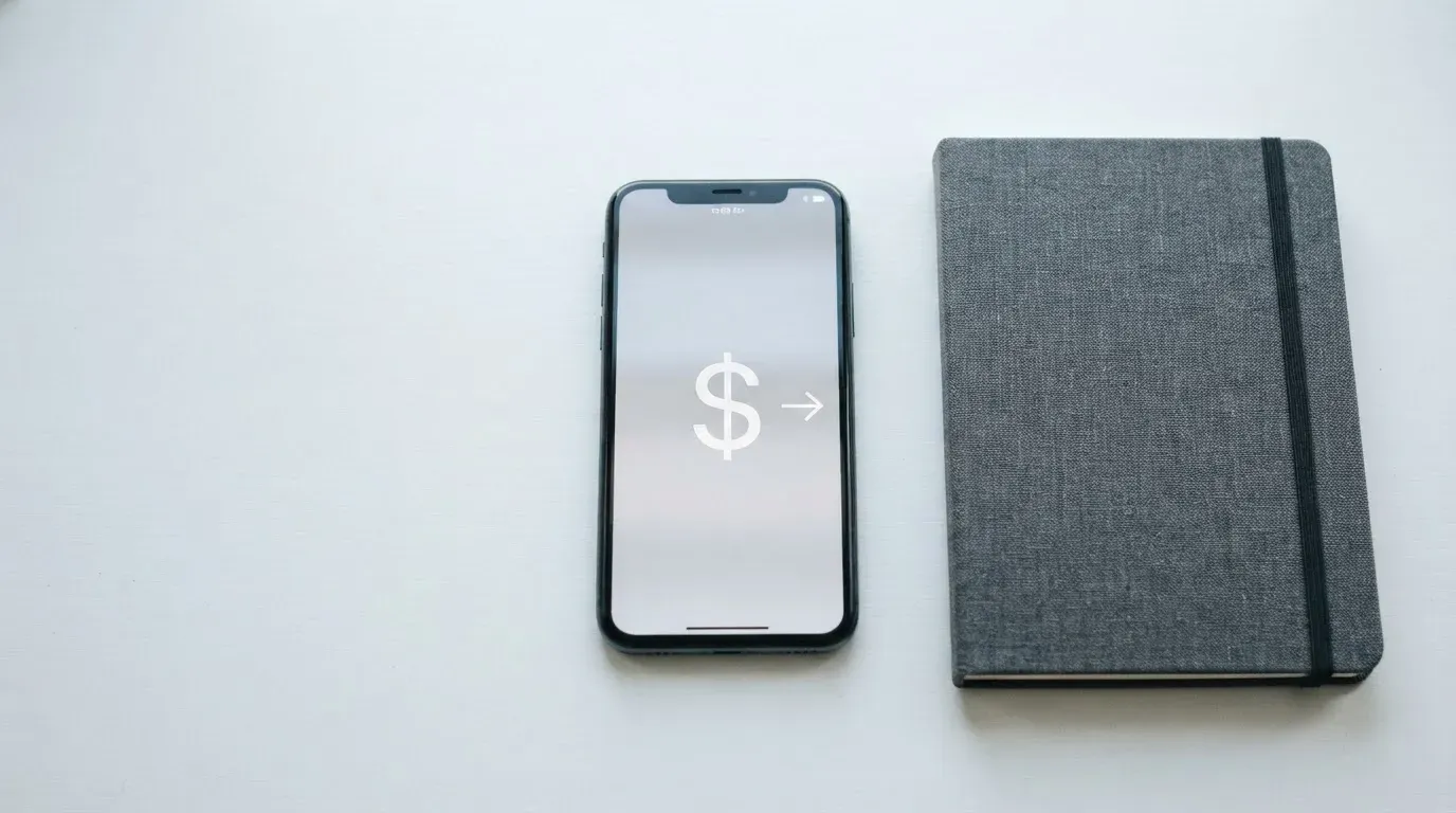 A phone showing a stablecoin transfer screen