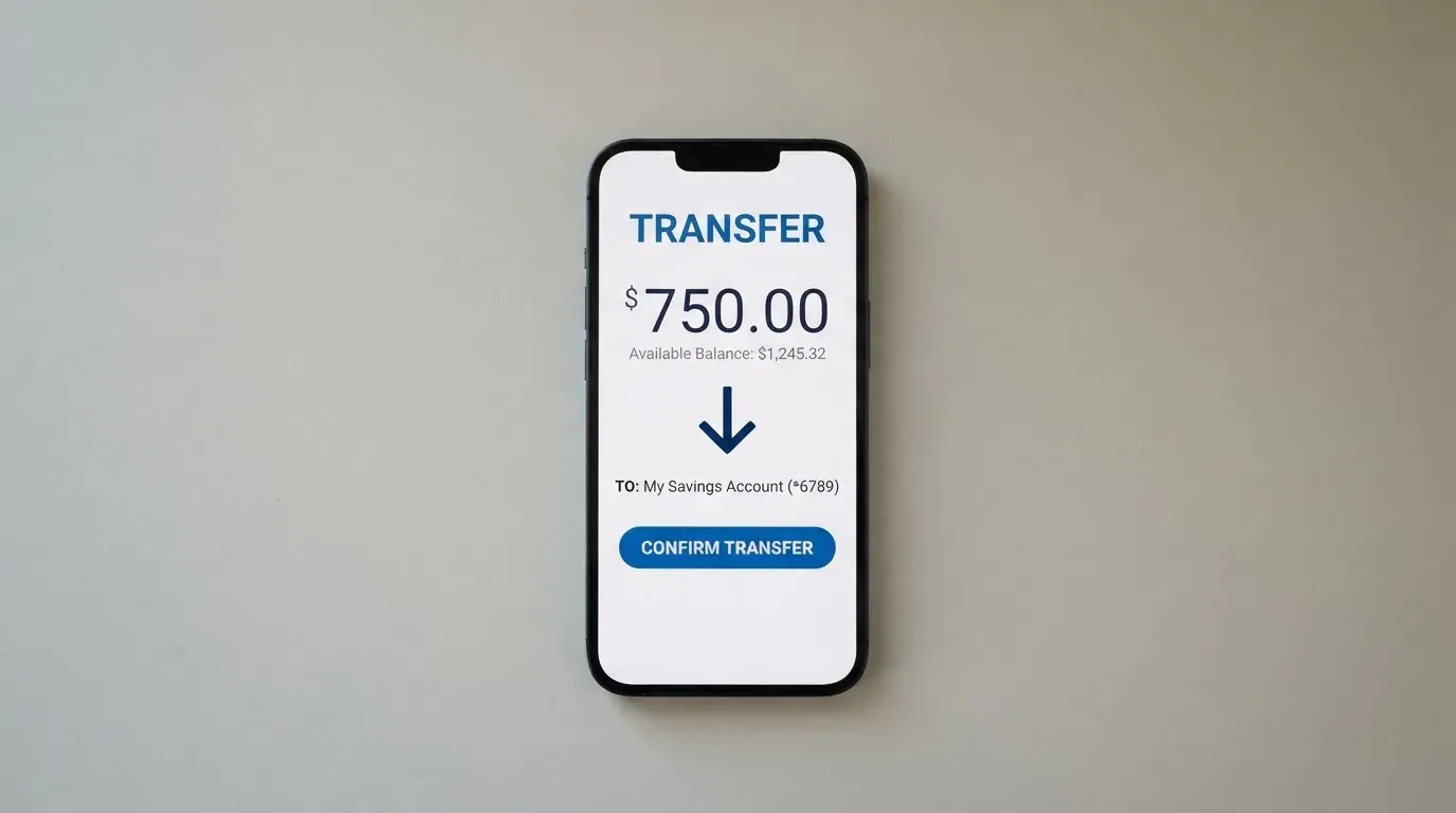 A phone showing a stablecoin transfer screen