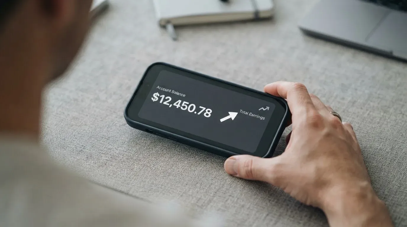 A phone showing a stablecoin transfer screen
