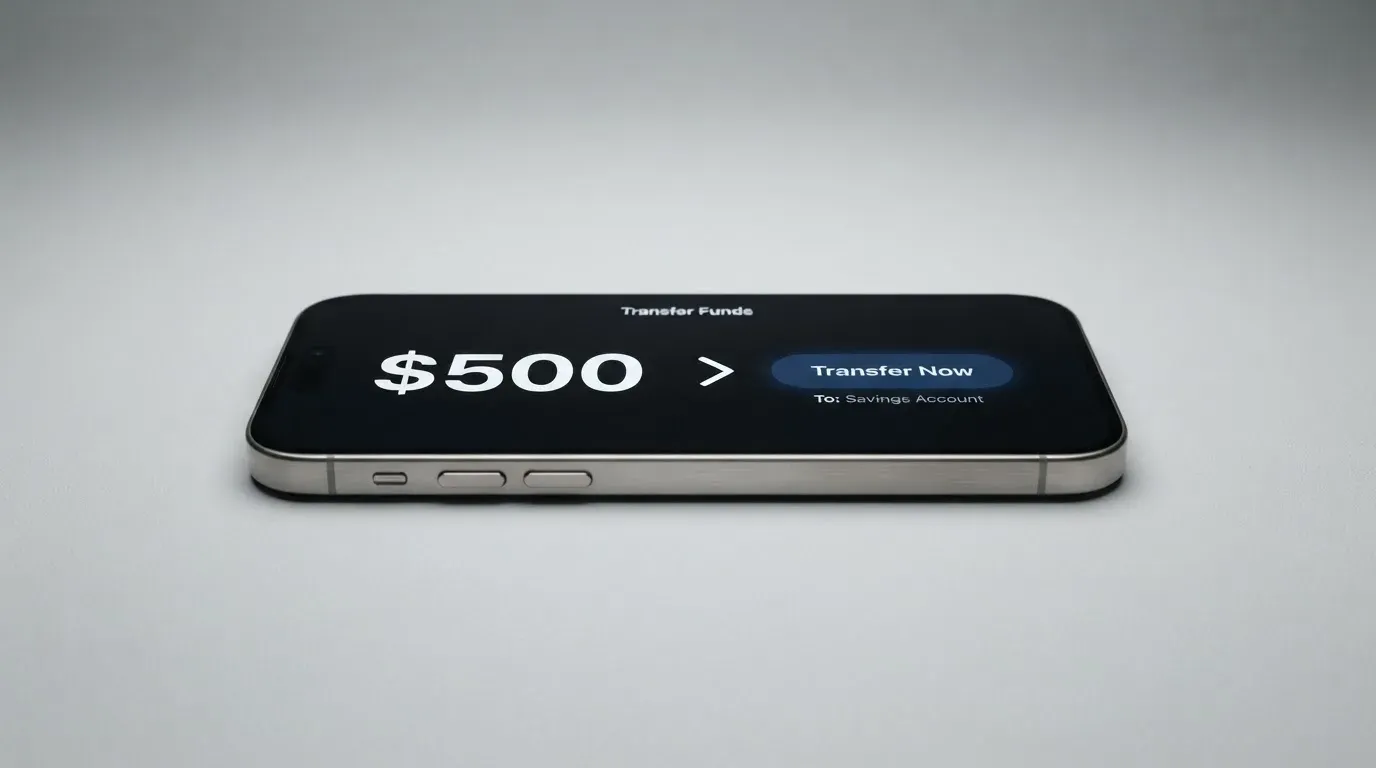 A phone showing a stablecoin transfer screen